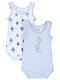 Chicco Baby Bodysuit Underwear Set Sleeveless Light Blue