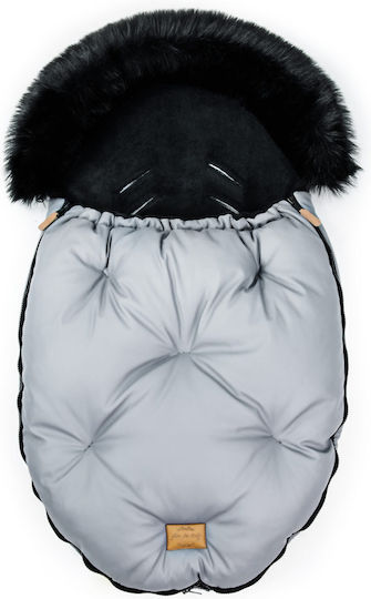 Beboulino Comfort Lux Universal Ποδόσακος Καροτσιού Αδιάβροχος Γκρι με Fleece Επένδυση 86x50εκ.