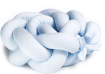 Beboulino Crib Bumpers Braided Inside Light Blue 18x185cm