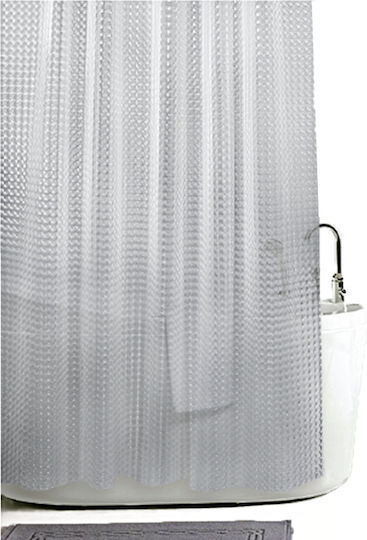 Import Hellas Σιλικόνη Κουρτίνα Μπάνιου 180x180 cm Διάφανη