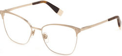 Furla Women's Butterfly Prescription Eyeglass Frames Gold VFU544 0369
