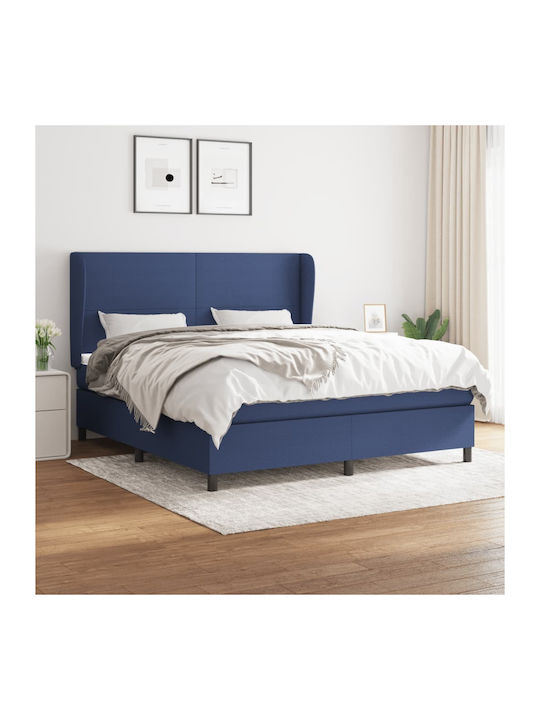 Bett Übergröße Mit Stoff bezogen Blau mit Latte...