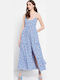 Sommer Maxi Kleid mit Tränen Tranquil Blau