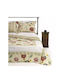 Silk Fashion Set Coverlet Single Cotton Beige 160x220cm 2pcs
