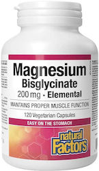 Natural Factors Magnesium Bisglycinate 200mg 120 φυτικές κάψουλες