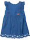 Kinderkleid Ärmellos Denim Blau