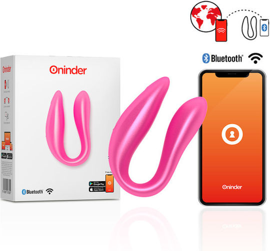Oninder Δονητής G-Spot με Απομακρυσμένο Έλεγχο G-Spot & Clitoral Stimulator Pink