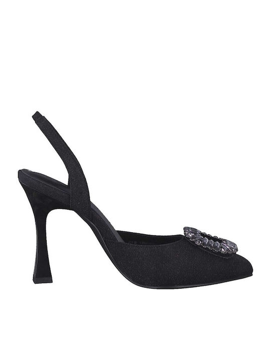 Pumps mit Chunky hohem Absatz Schwarz