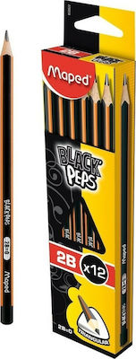 Maped Black Peps Pencil 2B 12pcs