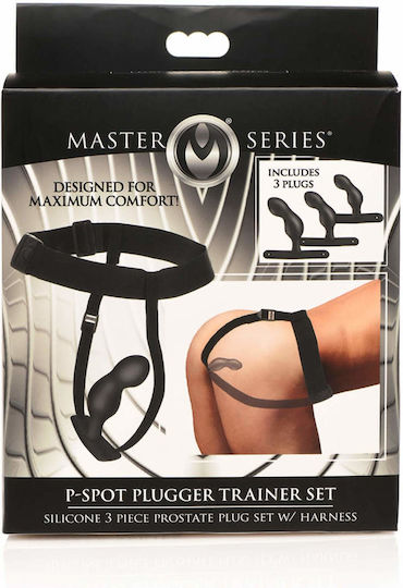 XR Master Series P-Spot Plugger Trainer Πρωκτικές Σφήνες Σετ Μαύρες