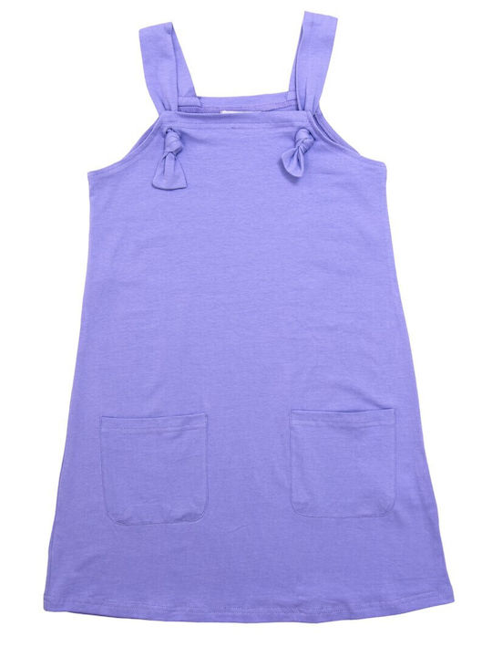 Funky Kids Dress Sleeveless Purple