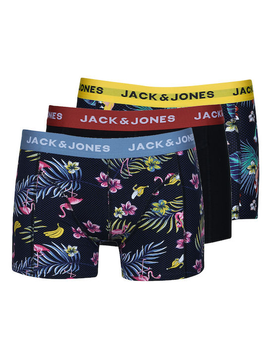 Jack & Jones Boxeri pentru bărbați Multicolor cu modele 3Pachet