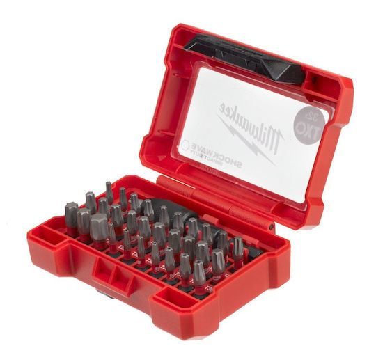 Milwaukee Σετ 32 Μύτες Κατσαβιδιού Torx Shockwave