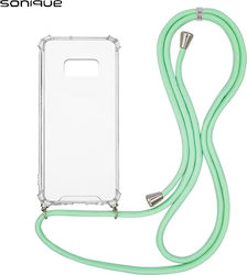Sonique Armor Umschlag Rückseite Silikon Transparent / Green (Galaxy S8+)