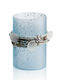 Parisis Candle Holder suitable for Tealights Glass in Blue Color 8.7x8.7x13.5cm 1pcs
