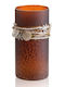 Parisis Candle Holder suitable for Tealights Glass in Red Color 8.7x8.7x17.5cm 1pcs