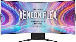 Corsair Xeneon Flex 45WQHD240 Ultrawide OLED HDR Curbat Monitor de jocuri 45" QHD 3440x1440 240Hz cu Timp de Răspuns 0.03ms GTG