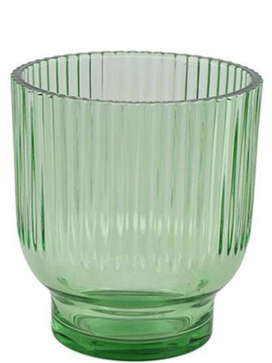 Atmosphera Candle Holder Glass in Green Color 9x9x10cm 1pcs