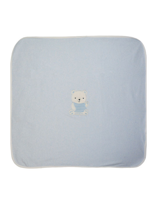 Energiers Blanket Nursery Swaddling Blankets Cotton Light Blue 75x85cm