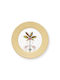 PiP Studio La Majorelle Plate Desert made of Porcelain Yellow with Diameter 21cm