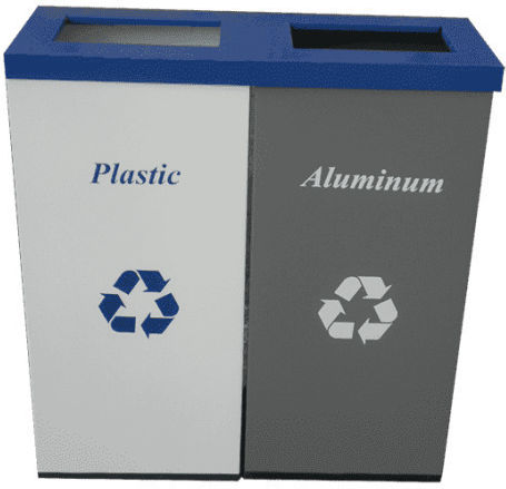 Molyto Recycling Metallic Waste Bin 2x110lt Multicolour