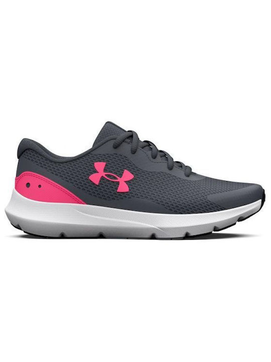 Under Armour Surge 3 Kids Running Shoes Gray