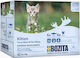 Bozita Tasty Meat & Fish Menu Kitten Wet Food for Young Cats in Pouches with Chicken and Fish Grain-Free & Gluten-Free 12x85gr