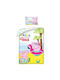 Halantex Peppa Pig Set Kinderbettbezug Einzel mit Kissenbezug Baumwolle Mehrfarbig 140x200cm