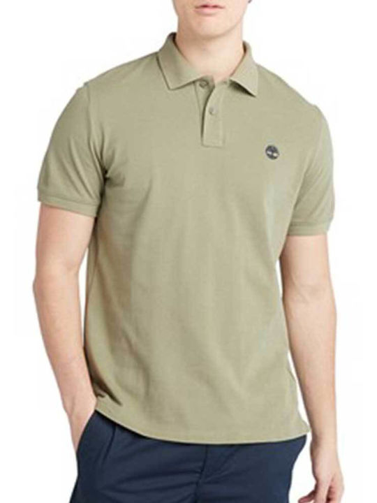 Timberland Ανδρικό T-shirt Polo Πράσινο