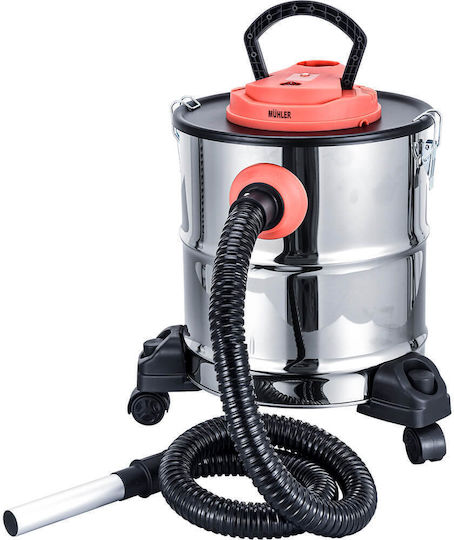 Muhler MV-2080SR Ash Vacuum 800W with 20lt Waste Container