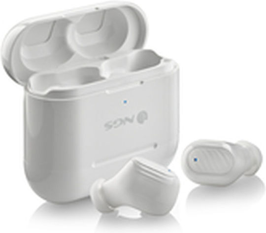 NGS Artica Duo In-ear Bluetooth Handsfree Ακουστικά με Θήκη Φόρτισης Λευκά