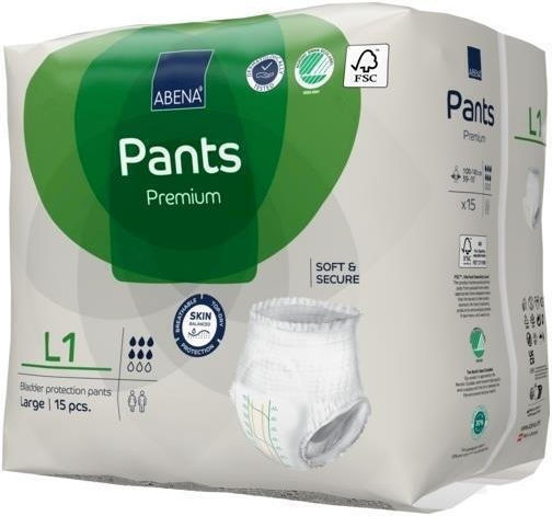 Abena Pants Premium Πάνες Βρακάκι Ακράτειας L1 Large 15τμχ