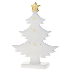 Iliadis Christmas Decorative Illuminated Ceramic Tree 25cm White