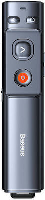 Baseus Presenter with Green Laser and Slideshow Keys in Gray Color