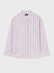 Kids Striped Shirt Long Sleeve Red