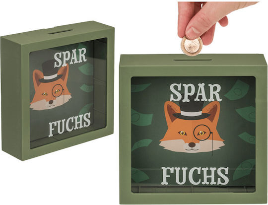 Spar Fuchs Money Box Plastic Green 15x5x16cm