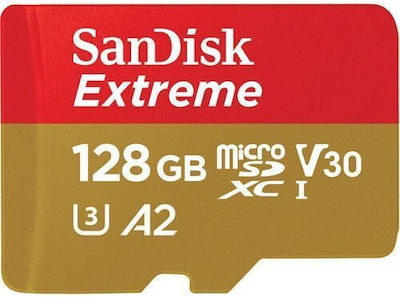 Sandisk Extreme microSDXC 128GB Class 10 U1 V30 UHS-I