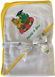 Freds Swim Academy Fred & Gina - Terry Poncho de plajă pentru copii Alb 70 x 70cm.