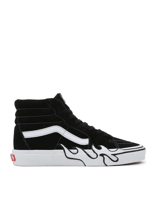 Vans Sk8-Hi Flame Tip Botine Negre