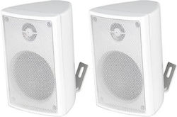 Tele Difuzoare de Perete 60W SPS-300 SPS-300W (Pereche) 9.5x10x14.5buc în Culoare Alb