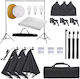 vidaXL Σετ Φώτα, Φόντο & Ανακλαστήρα Lighting Kit for Studio