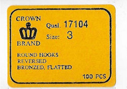 Crown 17104 Αγκίστρια Σετ 100Stück No3 17104