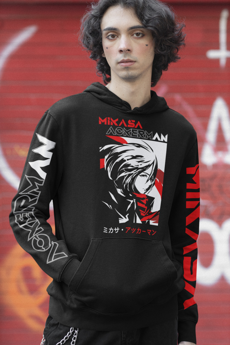 Mikasa Attack on Titan Attack on Titan Hoodie Black Skroutz.cy