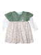 Children's Dress Long Sleeve Floral Green