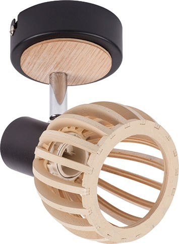 Omnia Woody Einzel Spot mit Fassung E14 in Schwarz Farbe