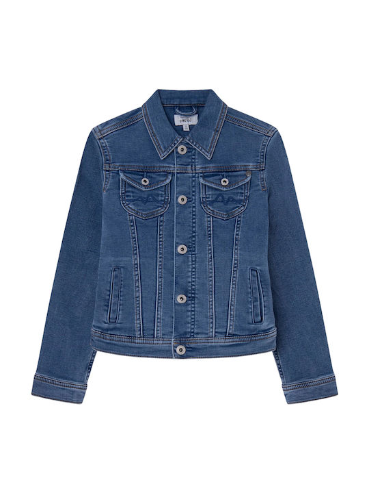 Pepe Jeans New Berry Kinder Denim Jacke Kurz Blau