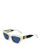 Calvin Klein Women's Sunglasses with Yellow Plastic Frame and Blue Lens CKJ22640S 745