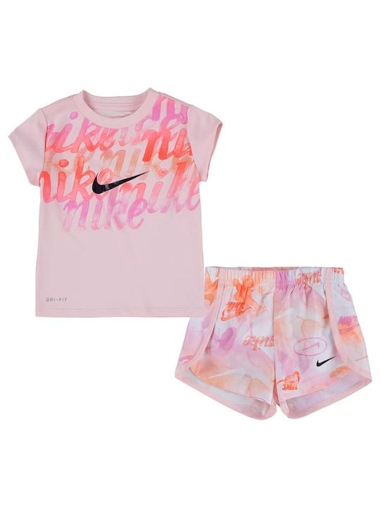 Nike Детски комплект с шорти Лятно 2бр Розов Summer Daze Sprinter