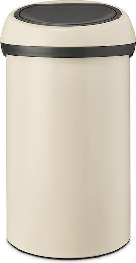 Brabantia Touch Bin Waste Bin from Inox Steel Push Soft Beige 60L