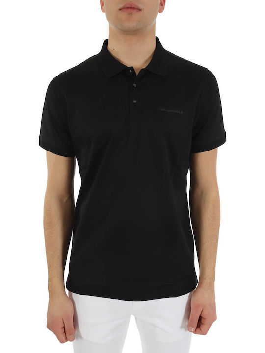 Karl Lagerfeld Polo Short Sleeve Blouse Black